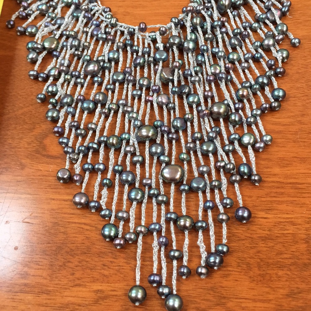 Beautiful water fall beaded necklace